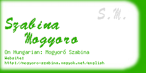 szabina mogyoro business card